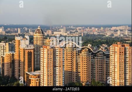 Luftbild, Baupanorama Kiew, Ukraine Stockfoto