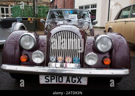 Monte Carlo Rally Banbury 2020 Static Display Morgan Sports Car Stockfoto