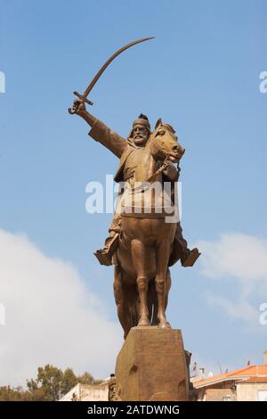 Denkmal für Emir Abdelkader El Djezairi in Algier, die Hauptstadt von Algerien Stockfoto