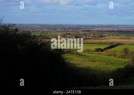 Blick über Marston Vale vom Houghton Park in der Nähe von Ampthill Stockfoto