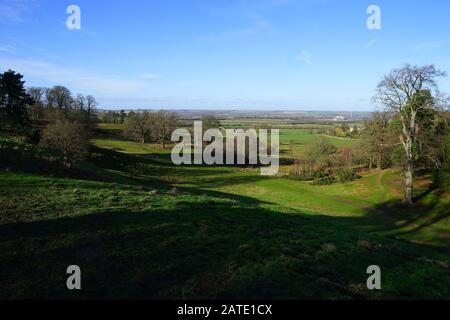 Blick vom Ampthill Park über Marston Vale Stockfoto