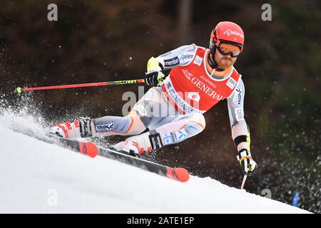 Leif Kristian NESTVOLD HAUGEN (NOR), Action. Ski Alpin: Herren-Riesenslalom/Kandahar-Rennen in Garmisch Partenkirchen am 02.02.2019. Weltweite Verwendung Stockfoto