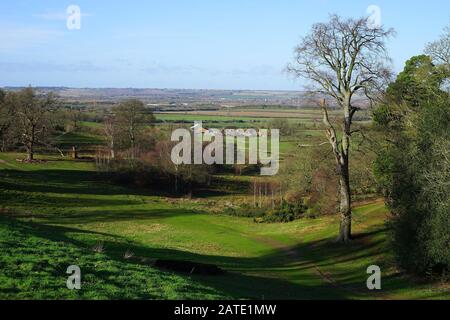 Blick vom Ampthill Park über Marston Vale Stockfoto
