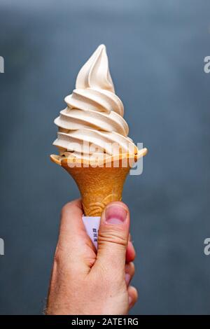 Traditionelles taiwanesisches Eis aus schwarzem Tee Stockfoto