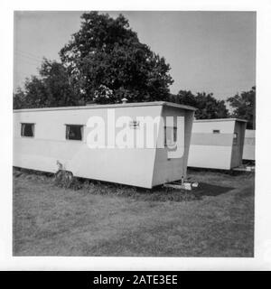 Holiday Caravan in Clacton on Sea Essex England, Großbritannien, 60er Jahre Stockfoto