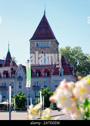 Chateau Ouchy Lausanne Stockfoto