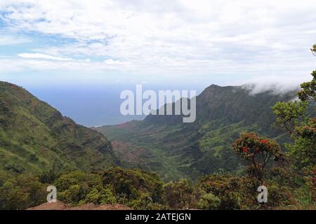 Kalalau-Tal auf Kauai Hawaii reisen Stockfoto