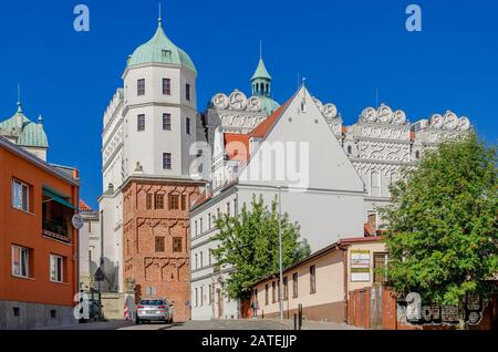 Szczecin, Provinz Westpomeran, Polen. Schloss Pommersche Herzogtümer, Blick von der Grodzka Straße. Stockfoto