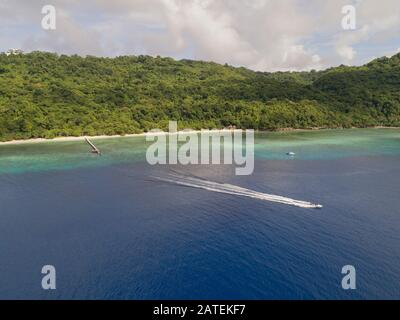 Luftaufnahme der Insel Selayar, Sulawesi, Indonesien, Flores Sea Stockfoto