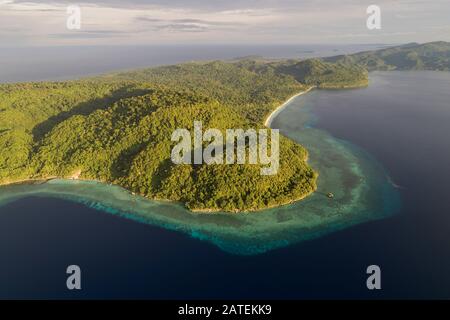 Luftbild zur Insel Selayar, Südsulawesi, Indonesien, Flores Meer Stockfoto