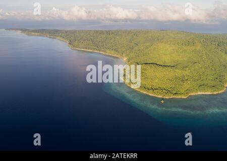 Luftbild zur Insel Selayar, Südsulawesi, Indonesien, Flores Meer Stockfoto