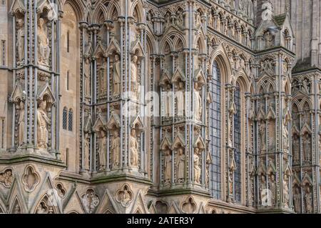 Wells Cathedral in Somerset, England Stockfoto