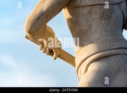 Athleten-Statue im Stadio dei Marmi, Foro Italico, Rom, Italien Stockfoto