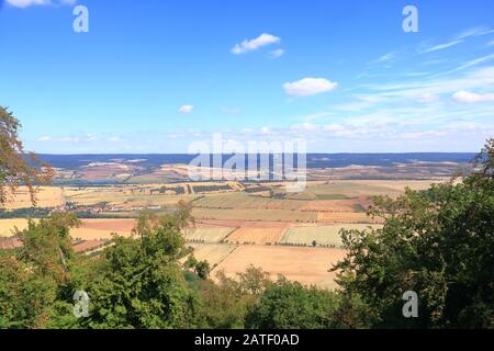 Malerische Aussicht vom Kyffhaeuser Denkmal in die Harzlandschaft Stockfoto