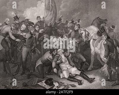 Tod von Sir Ralph Abercromby oder Abercrombie, 1734-1801, Schlacht von Alexandria, 21. März 1801 Stockfoto