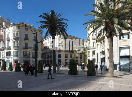 Calle Marqués de Larios, Málaga, Spanien Stockfoto