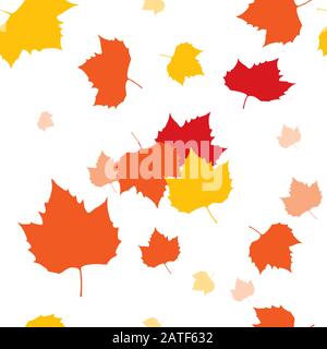 Herbst- oder Herbstblätter wehen im Wind Stock Vektor