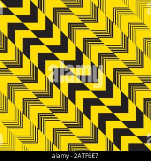 Diagonale Warnung Chevron Streifen Textur in wechselnden Richtungen Stock Vektor