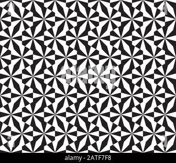 Nahtloses abstraktes geometrisches op-Art-Muster Stock Vektor