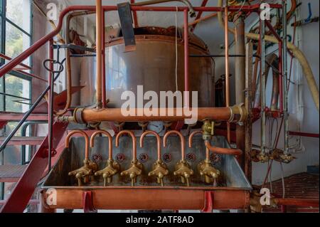 Handwerkliches Bierbrauen in der Vorkamp-Brauerei Hagen-Dahl, Deutschland Stockfoto