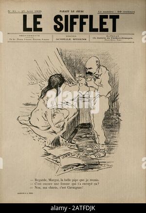 Die Dreyfus-affäre 1894-1906 - Le Sifflet, 15. August 1898 - Französische illustrierte Zeitung Stockfoto