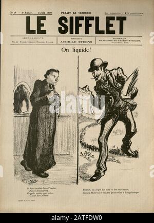 Die Dreyfus-affäre 1894-1906 - Le Sifflet, 2. Juni 1899 - Französische illustrierte Zeitung Stockfoto