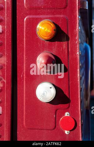 Food Truck citroen alten Vintage Details zurück Licht Stockfoto