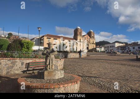 Das Kloster Convento de los Franciscanos und Basílica Menor in Monguí, Boyaca, Kolumbien Stockfoto