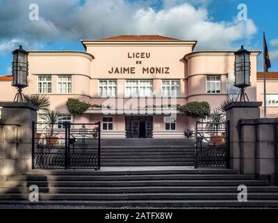 Jaime Moniz Secondary School, Funchal, Madeira, Portugal. Stockfoto