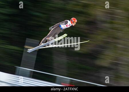 Seefeld, Österreich. Februar 2020. Manuel EinkEMMER von AUT AT - VIESSMANN FIS WELTCUP SEEFELD IN DER NORDISCHE KOMBINATION am 1. Februar 2020 in Seefeld, . Credit: Thomas Reiner/ESPA/Alamy Live News Stockfoto