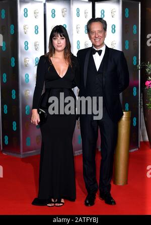 Olivia Grant und Richard E. Grant nehmen an der After-Show-Party für die 73. British Academy Film Awards. Stockfoto