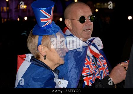 Brexit Feiert am 31. Januar 2020 auf dem Parlamentsplatz. Stockfoto