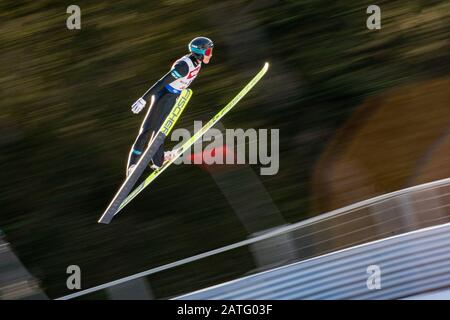 Seefeld, Österreich. Februar 2020. Kristja Ilves von EST AT - VIESSMANN FIS-NORDISCHE KOMBINATION WELTCUP SEEFELD am 1. Februar 2020 in Seefeld, . Credit: Thomas Reiner/ESPA/Alamy Live News Stockfoto