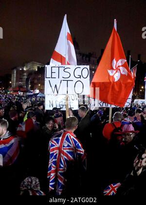 Brexit Feiert am 31. Januar 2020 auf dem Parlamentsplatz. Stockfoto