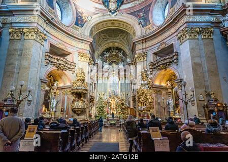 In der Peterskirche in Wien, Österreich Stockfoto