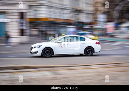 Schwenken eines Autos, Wien, Österreich Stockfoto