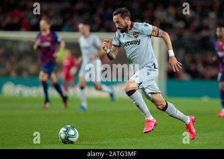 Barcelona, Spanien. Februar 2020. Barcelona, SPANIEN - 02. FEBRUAR: José Luis Morales von Levante UD beim Liga-Spiel zwischen dem FC Barcelona und Levante UD im Camp Nou am 02. Februar 2020 in Barcelona, Spanien. Kredit: Dax Images / Alamy Live News Stockfoto