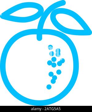 Vektorvorlage für das Design von Fruchtsymbols Stock Vektor