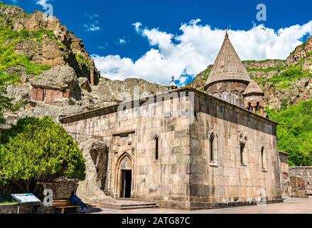 Kloster Geghard, UNESCO-Weltkulturerbe in Armenien Stockfoto