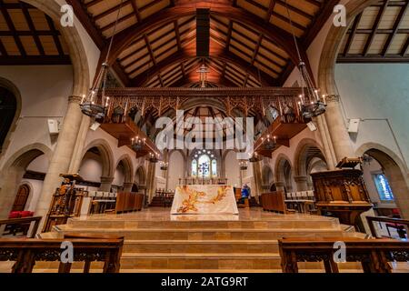 Pasadena, 16. JANUAR: Innenansicht der Allerheiligen Episcopal Church am 16. JANUAR 2020 in Pasadena, Kalifornien Stockfoto