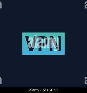 UI VPN-Symbol, Symbol für Website-Design, mobile App, ui. Darstellung des Stock-Vektors auf blauem Hintergrund isoliert. Stock Vektor