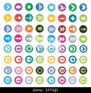 Pfeilzeichensymbol setzt Vektorgrafiken Stock Vektor