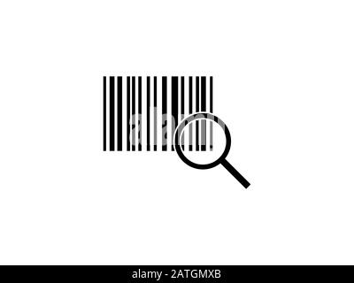 Barcode, Codesymbol. Vektorgrafiken, flaches Design. Stock Vektor