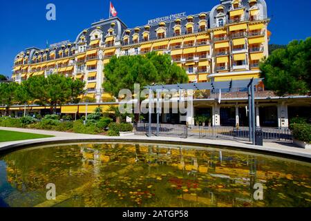 Fairmont Le Montreux Palace, Montreux, Kanton Waadt, Schweiz. Stockfoto