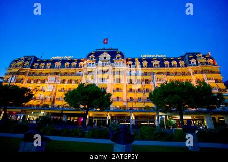 Fairmont Le Montreux Palace, Montreux, Kanton Waadt, Schweiz. Stockfoto