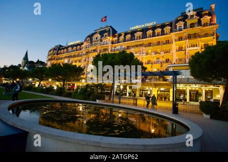 Fairmont Le Montreux Palace, Montreux, Kanton Waadt, Schweiz. Stockfoto