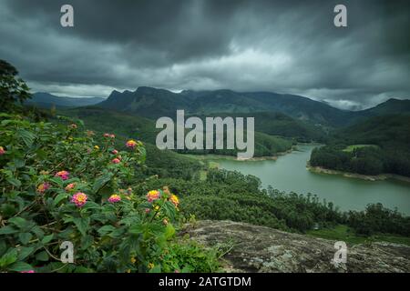 Mattupetty Dam, Munnar, Kerala, Indien Stockfoto