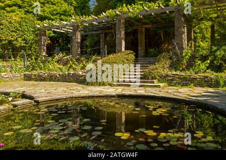 Botanischer Garten von Porto, Portugal. Schöner Garten zum besichtigen und in Kontakt mit der biologischen Vielfalt der Natur. Stockfoto