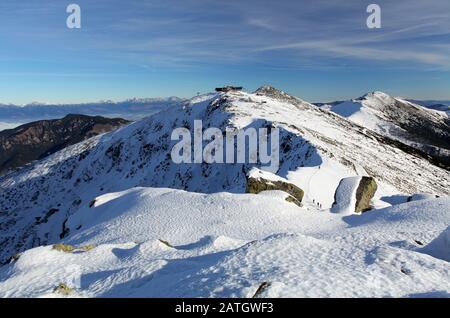 Winter Berg in der Slowakei, in Niedere Tatra Stockfoto