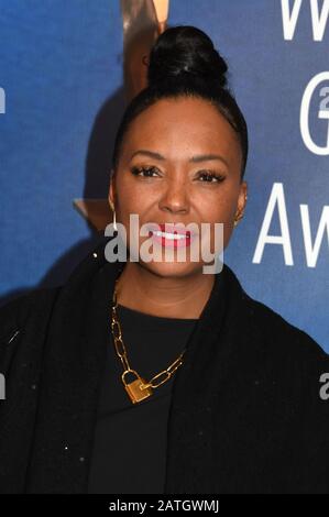 Beverly Hills, Kalifornien, USA 1. Februar 2020 Schauspielerin Aisha Tyler nimmt an der Verleihung der Writers Guild Awards 2020 West Coast Am 01. Februar 2020 im Beverly Hilton Hotel in Beverly Hills, Kalifornien, USA, teilzunehmen. Foto von Barry King/Alamy Live News Stockfoto